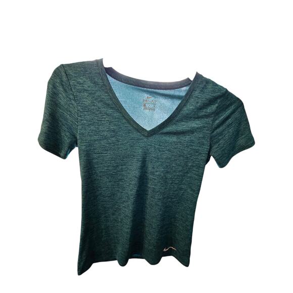 Nike Womens Green Dri-Fit Short Sleeve Activewear Compression Top Size S Small - Picture 3 of 8